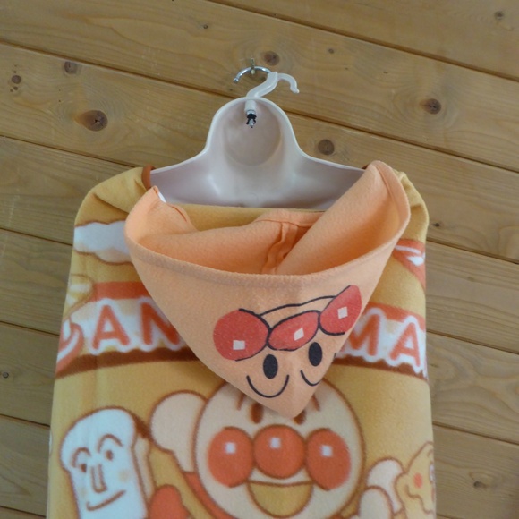 Anpanman Snap for Hoodie Hooded Blanket Fleece with Bag Baby Kids Boys Girls - Picture 3 of 10